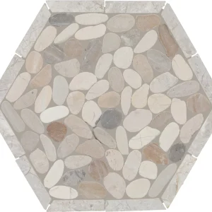 Pebble Oasis Seashell Framed Hex Pebble