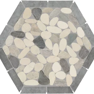 Pebble Oasis Harbor Framed Hex Pebble