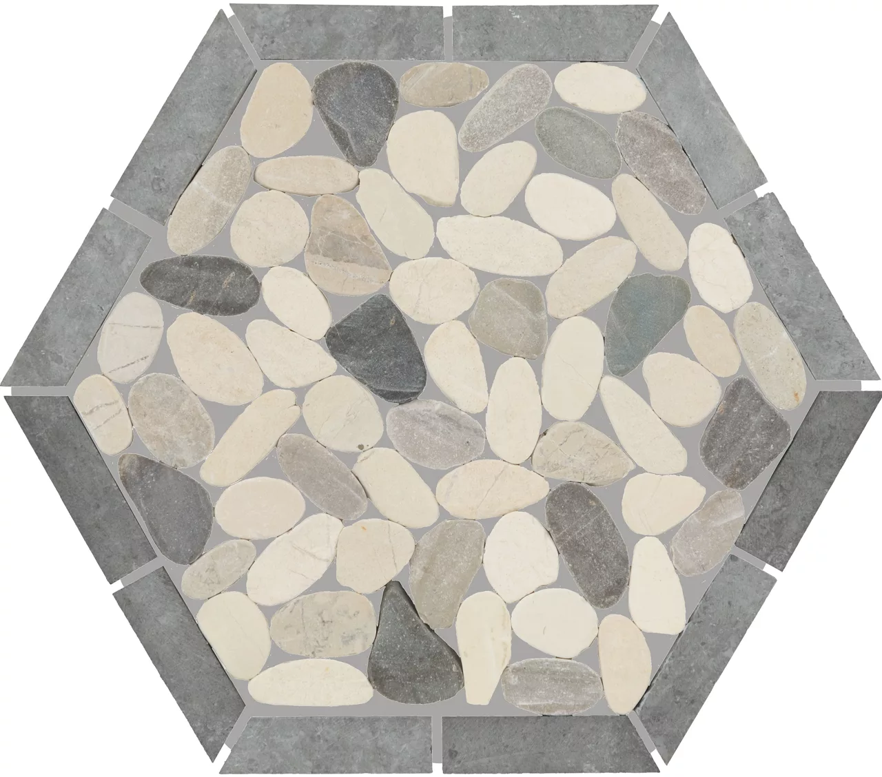 Pebble Oasis Harbor Framed Hex Pebble